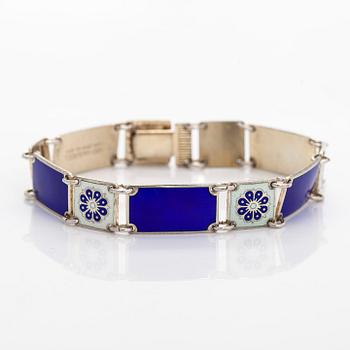 David Andersen, a sterling silver and enamel bracelet, Norway.