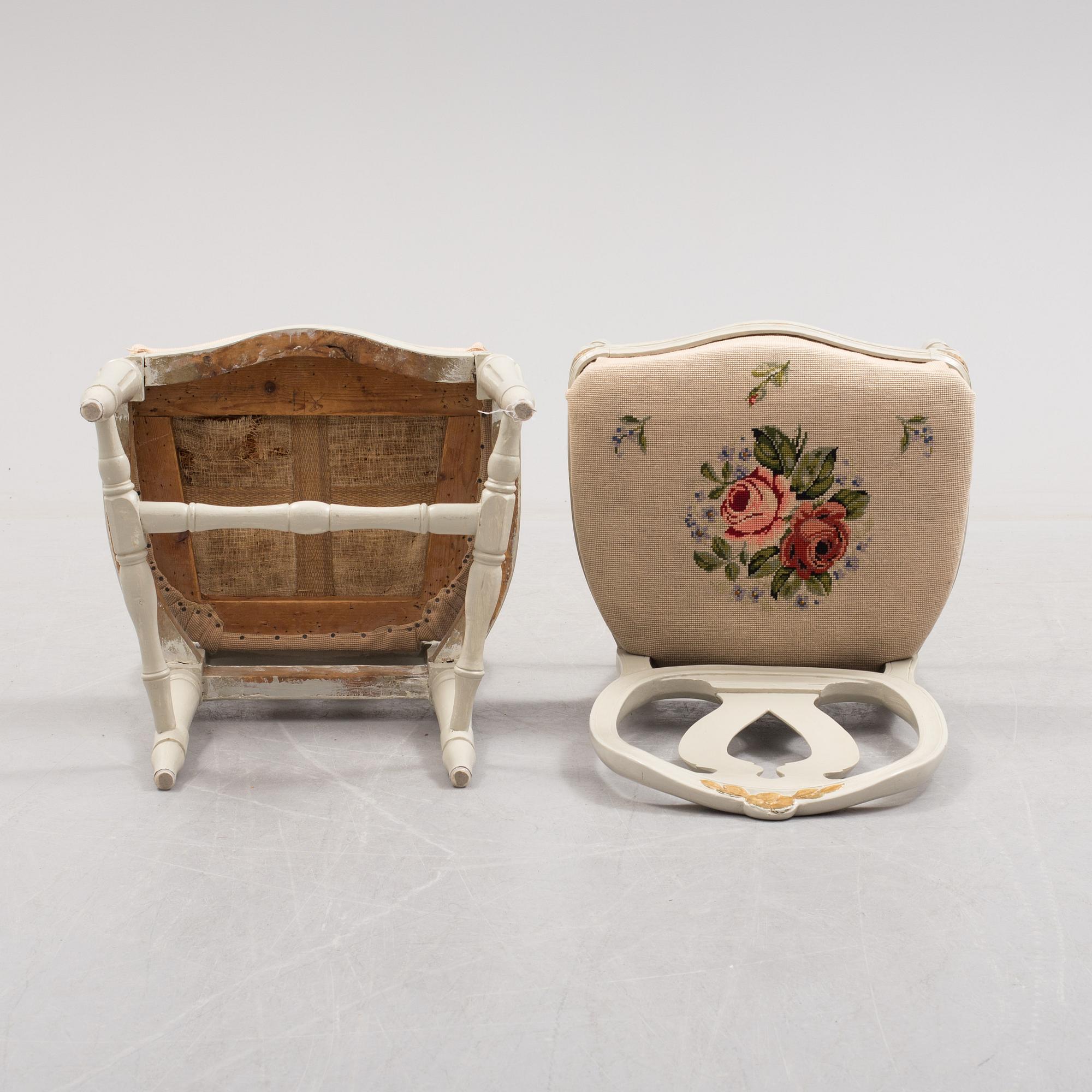 STOLAR, ett par, gustavianska, signerade EHOLM, Erik Holm (mästare i Stockholm 1779-1814).