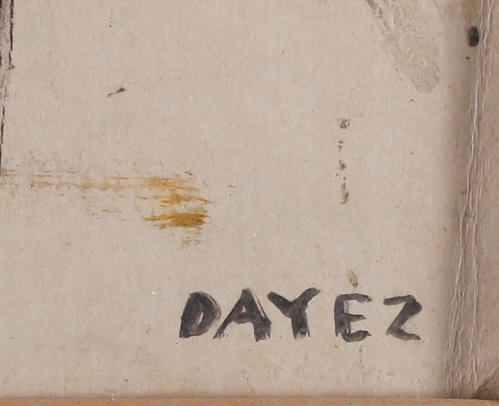 GEORGE DAYEZ, gouache, signerad.