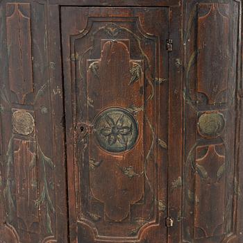 A 19th century painted wooden cabinet.