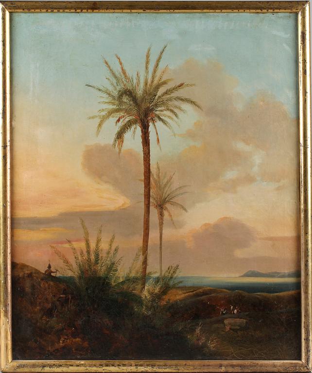 OKÄND KONSTNÄR, olja på duk, 1800-talets slut.