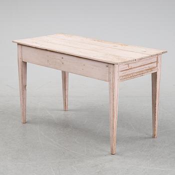 A provincial gustavian table, 18th/19th century.