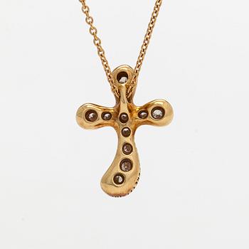 Tiffany & Co, Elsa Peretti, halsband, hänge "Etoile", 18K guld och diamanter.