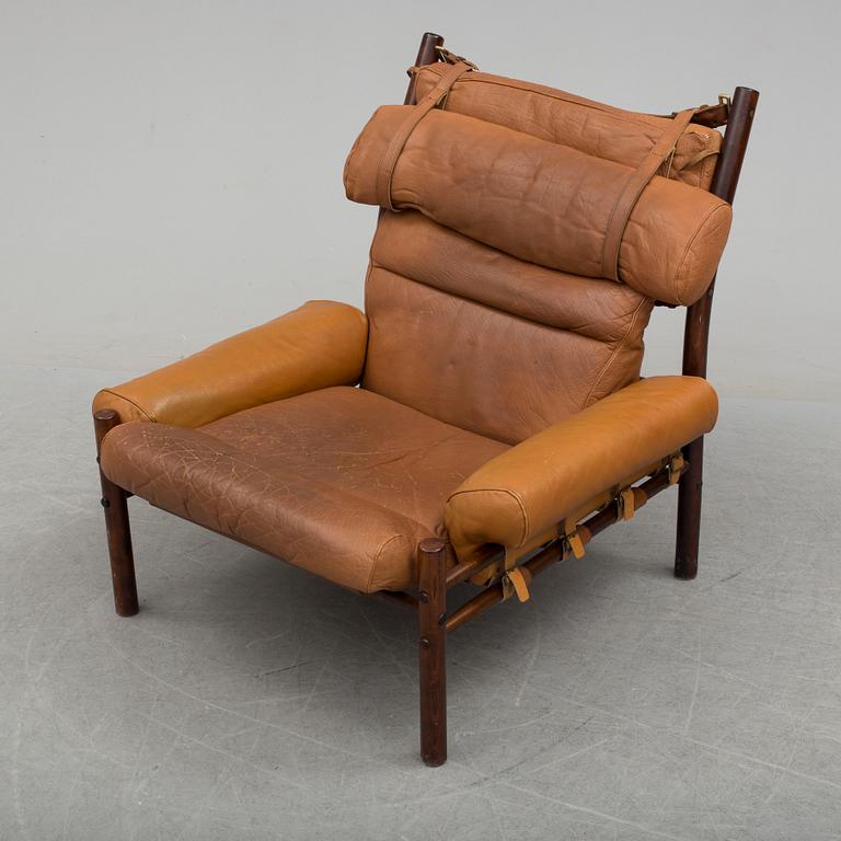 A 1970's leather armchair "Inca" by Arne Norell.