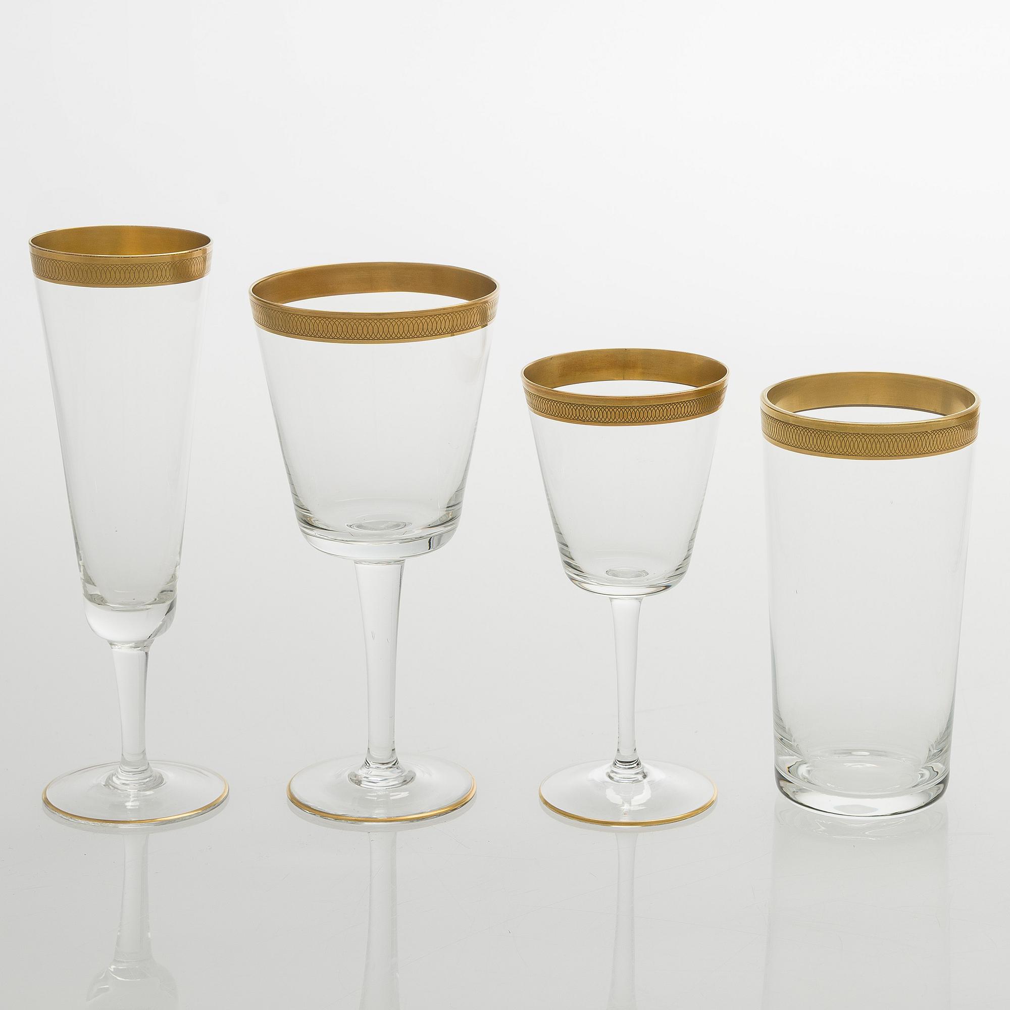 A mid-20th century glass service, 71-pieces.