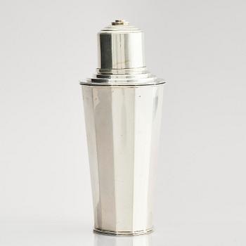 Johannes Siggaard, a silver cocktail shaker, Copenhagen, Denmark 1936.