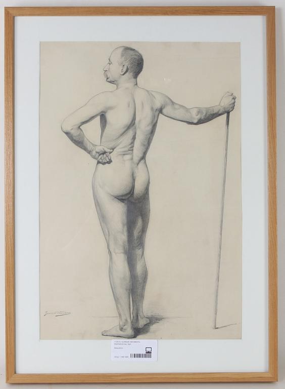 GUNNAR WEINBERG, blyertsteckning, sign.