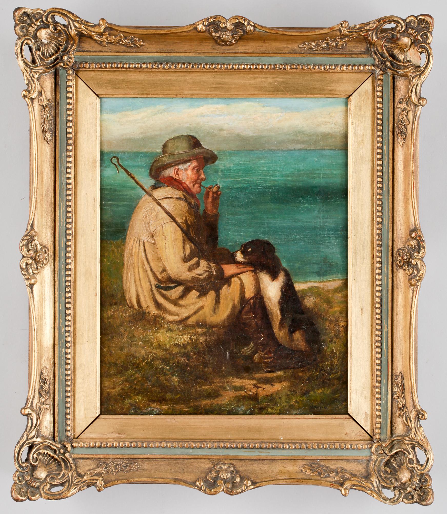 OKÄND KONSTNÄR, olja på duk, England. Otydl sign o dat -86.