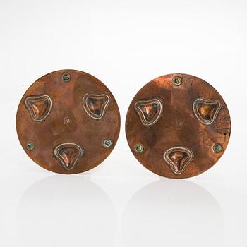 Kynttilänjalkapari, WMF (Württembergische Metallwarenfabrik), 1900-luvun alku.