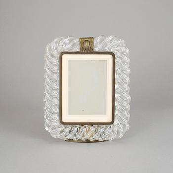 FOTORAM, glas och mässing, kring 1900-talets mitt.