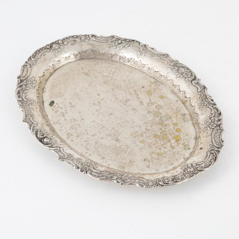 Servisdelar, 4 st, silver, bl.a. MEMA Lidköping, 1976.