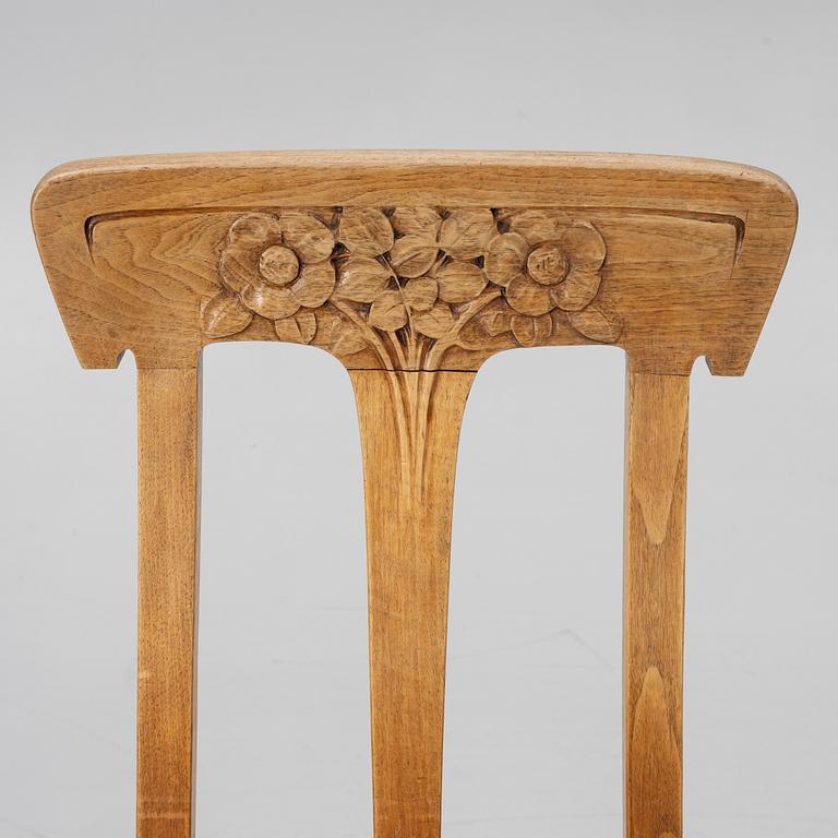 An Art Nouveau desk and chair, early 20th century.