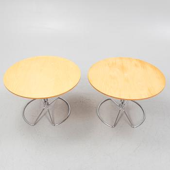 Bruno Mathsson, a pair of coffee tables, Bruno Mathsson International, Värnamo, Sweden.