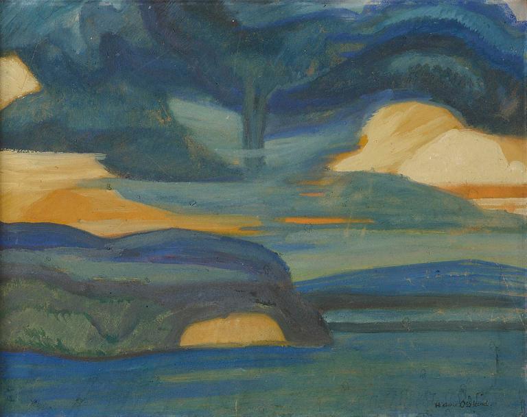 Helmer Osslund, River landscape.
