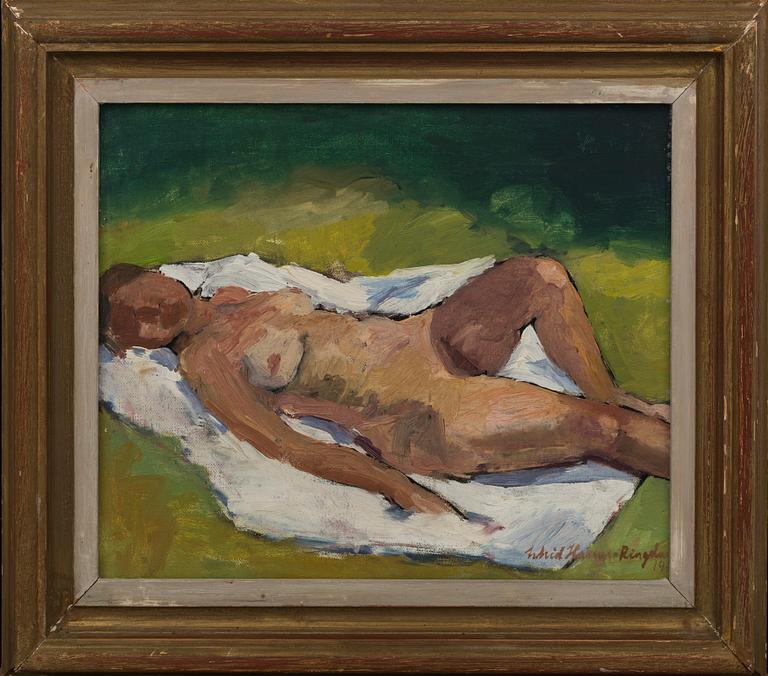 ASTRID HARMS-RINGDAHL, oil on canva, signed 1956.