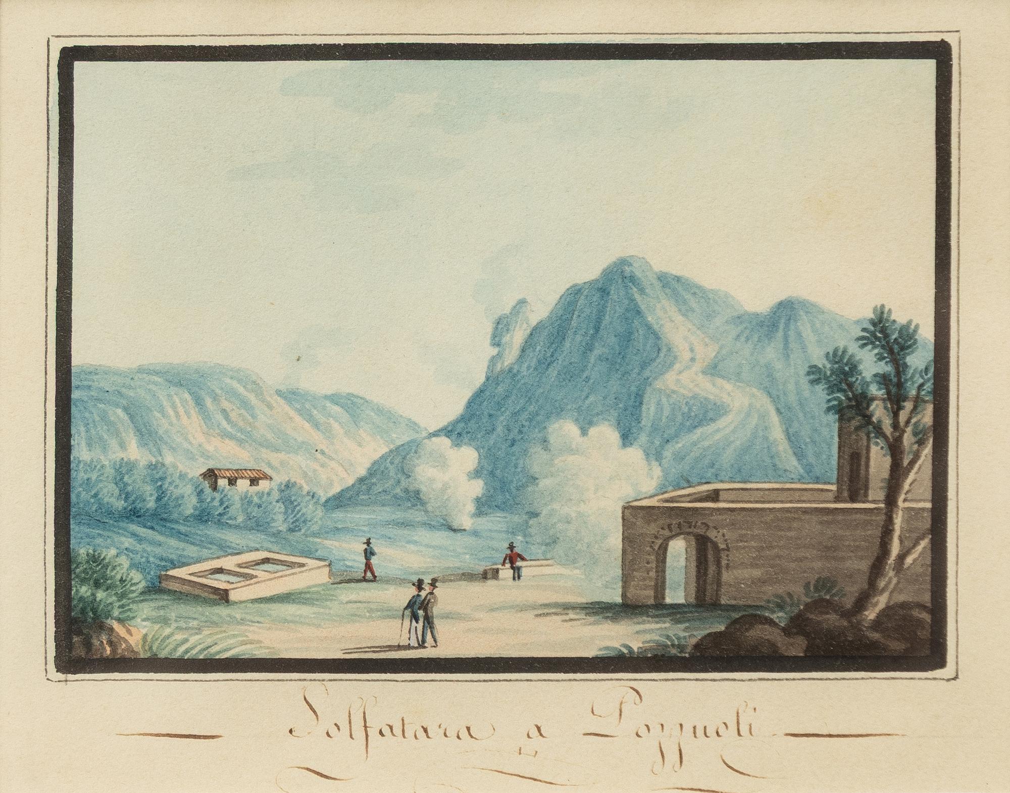Unknown artist, first half of the 19th century, Travel sketches from Italy, 6 pcs.