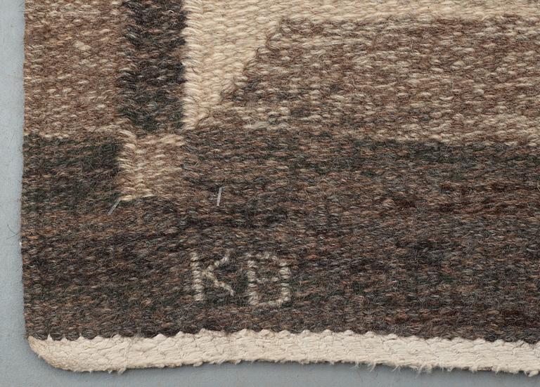MATTA. Flat weave. 295,5 x 216 cm. Signed KB (Kerstin Butler).