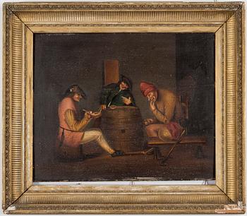 OKÄND KONSTNÄR, olja på träpannå, 1800-tal.