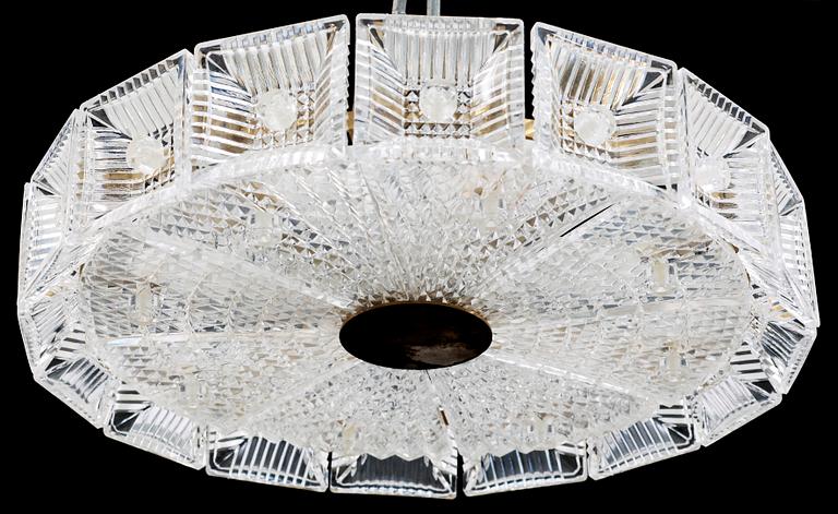 TAKLAMPA, glas, Orrefors, design Carl Fagerlund.