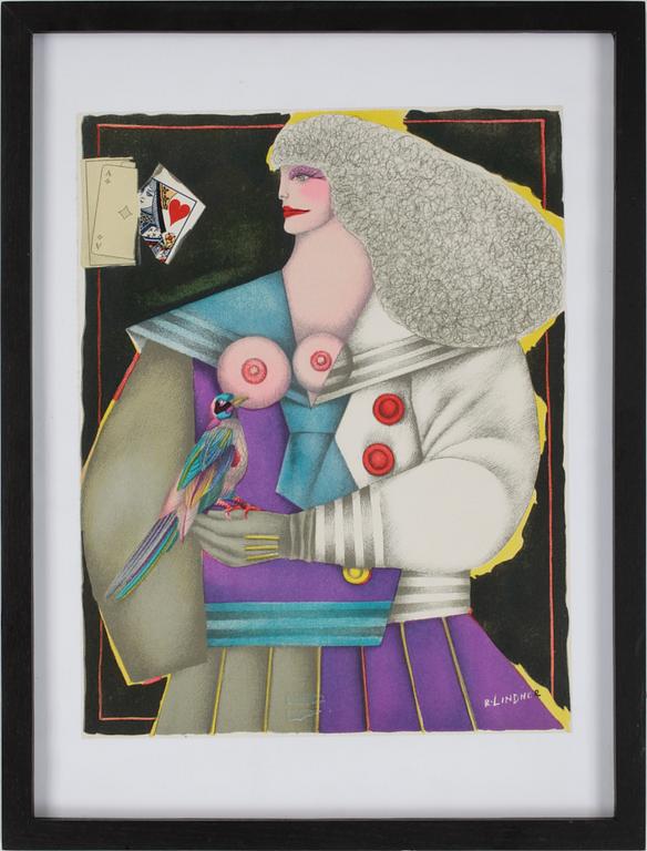 RICHARD LINDNER, färglitografi, sign i trycket, ur XXe Siecle Panorama, red Gualtieri di San Lazzaro, Paris, 1974.