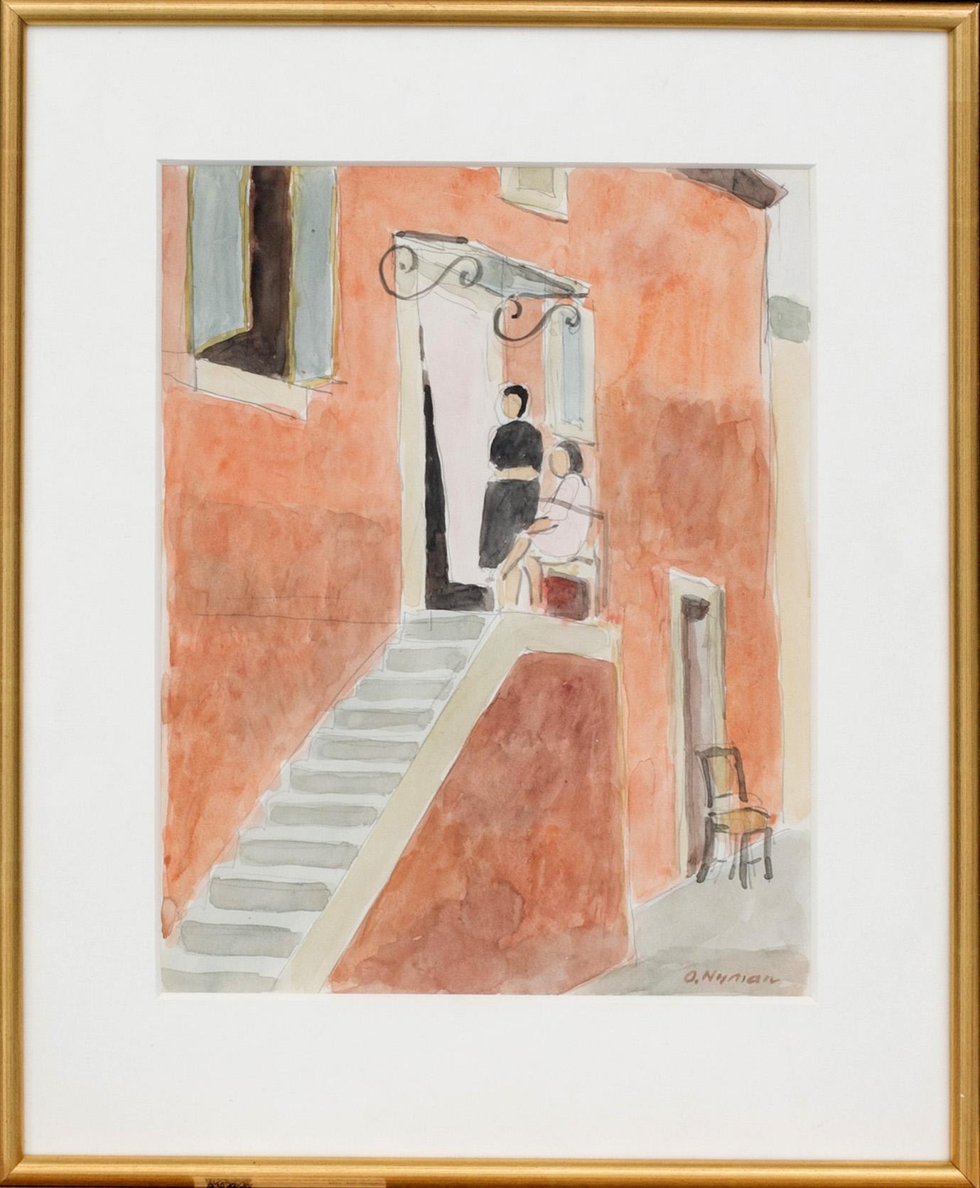 OLLE NYMAN, akvarell, signerad.