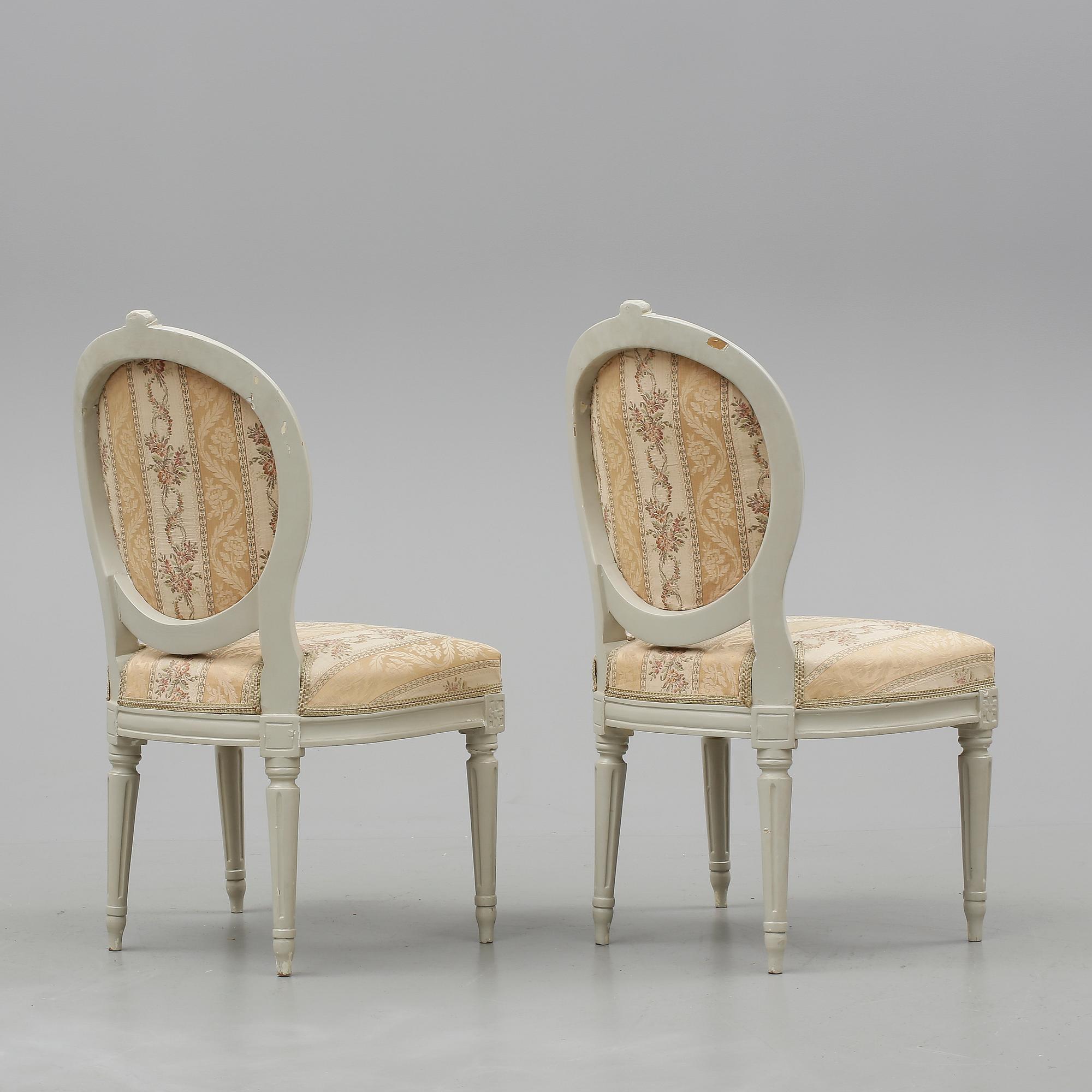 STOLAR, ett par, gustavianska, 1700-tal.