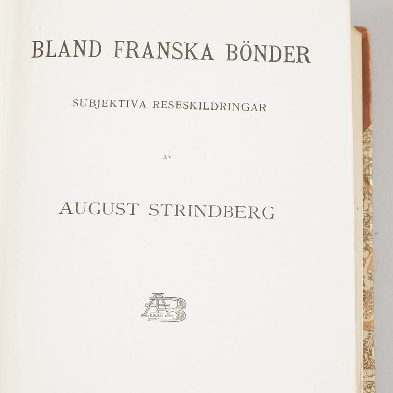 BÖCKER, 26 st, 55 volymer, August Strindbergs samlade verk, Albert Bonniers Förlag.