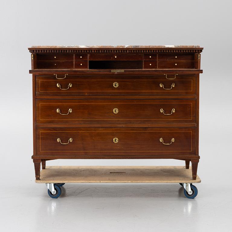 Writing desk, Late Gustavian Stockholm work by Isac Löfgren (master 1804–1816),