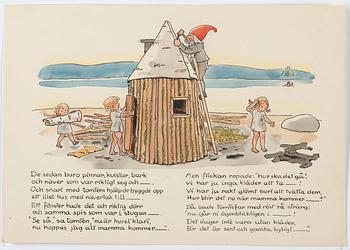 Elsa Beskow, "HATT-STUGAN. Bilderbok av Elsa Beskow".