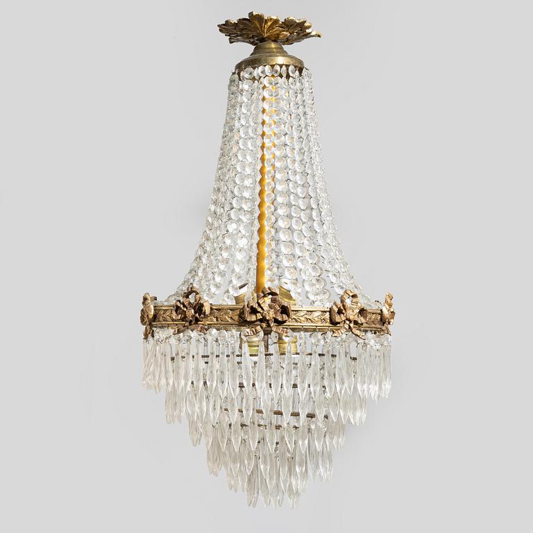 Chandelier, Empire style, circa 1900.