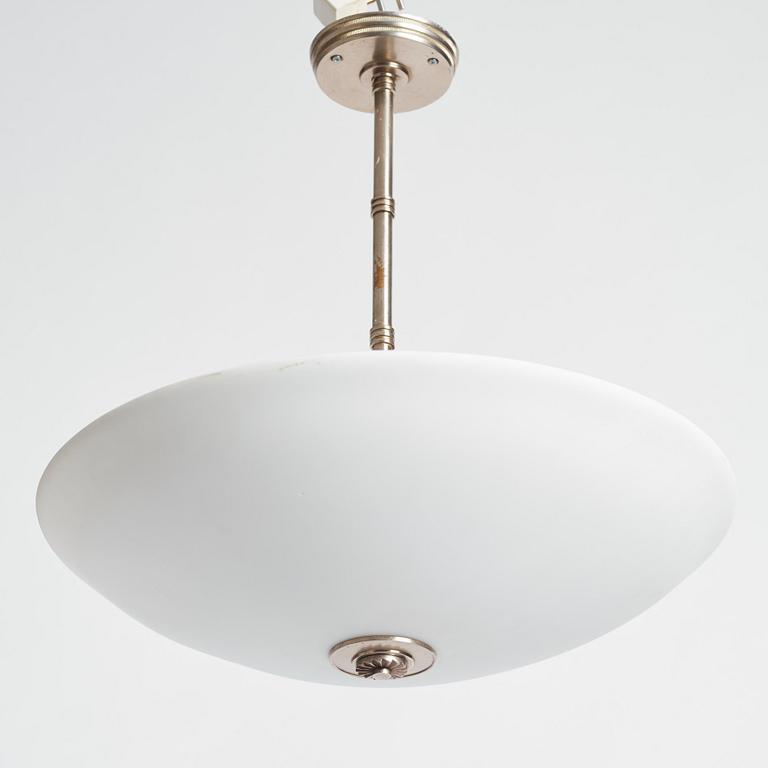 Erik Tidstrand, & Simon Gate, a ceiling lamp from Tändstickspalatset (The Matchstick Palace), Nordiska Kompaniet & Orrefors, ca 1928.