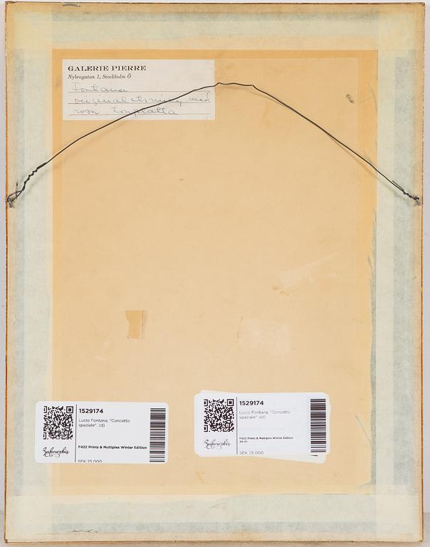 Lucio Fontana, "Spatial Concept".