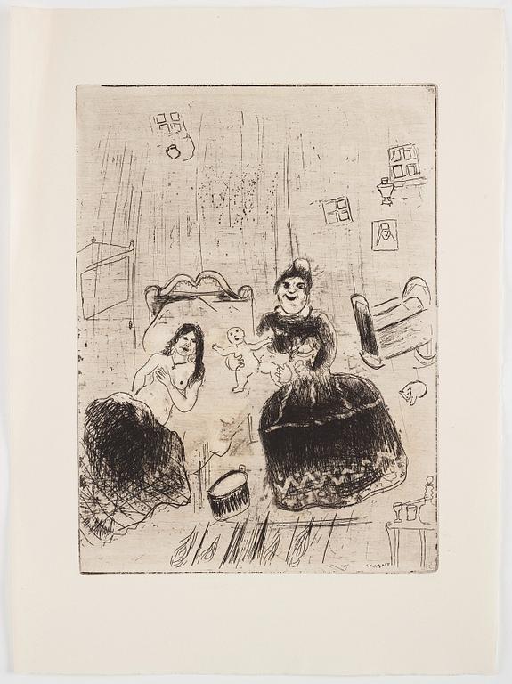 MARC CHAGALL, 71 st etsningar ur upplagan om 285 exemplar på Arches/MBM/J. Perrigot-papper, 1923-1948.