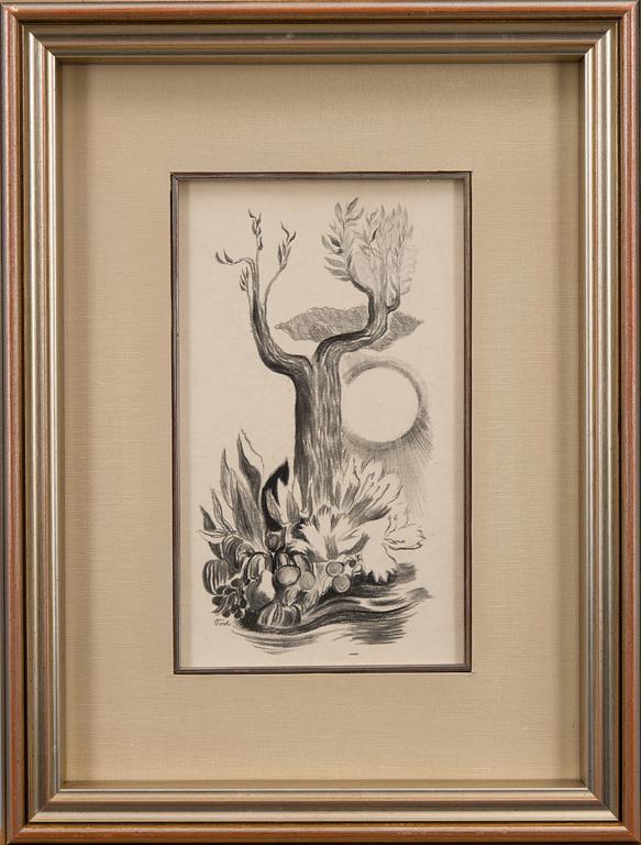 TOVE JANSSON, blyertsteckning, signerad.
