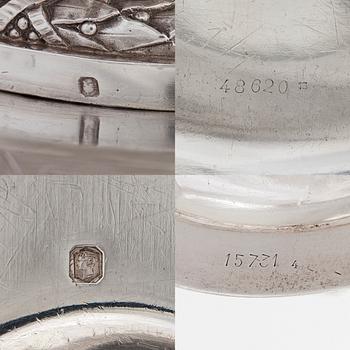 A pair of Boin-Taburet silver sauceboats, Paris 1870s-90s.