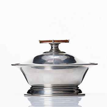 Estrid Ericson, probably, a pewter and agate stone lidded bowl, Svenskt Tenn, Stockholm 1936.