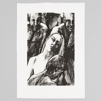 MARJATTA NUOREVA, graphic portfolio, mezzotint and drypoint 12 pcs, signed, numbered.