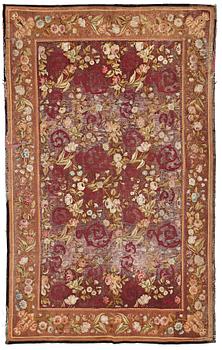 A CARPET, tapestry weave, ca 428 x 266-268,5 cm, Aubusson, France the middle to the end of the 19th century.