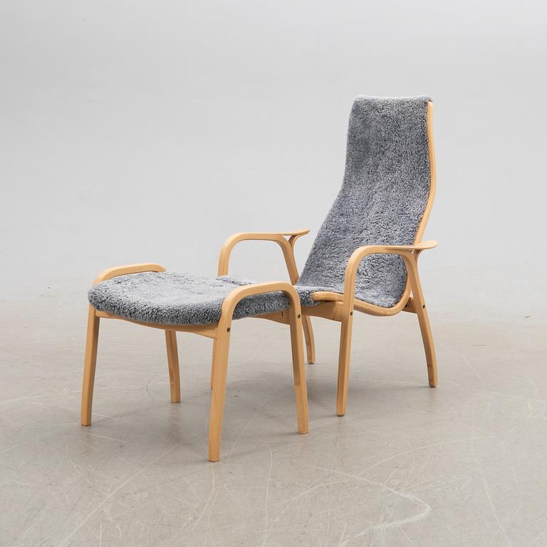 Yngve Ekström, Armchair with footstool, "Lamino", Swedese.