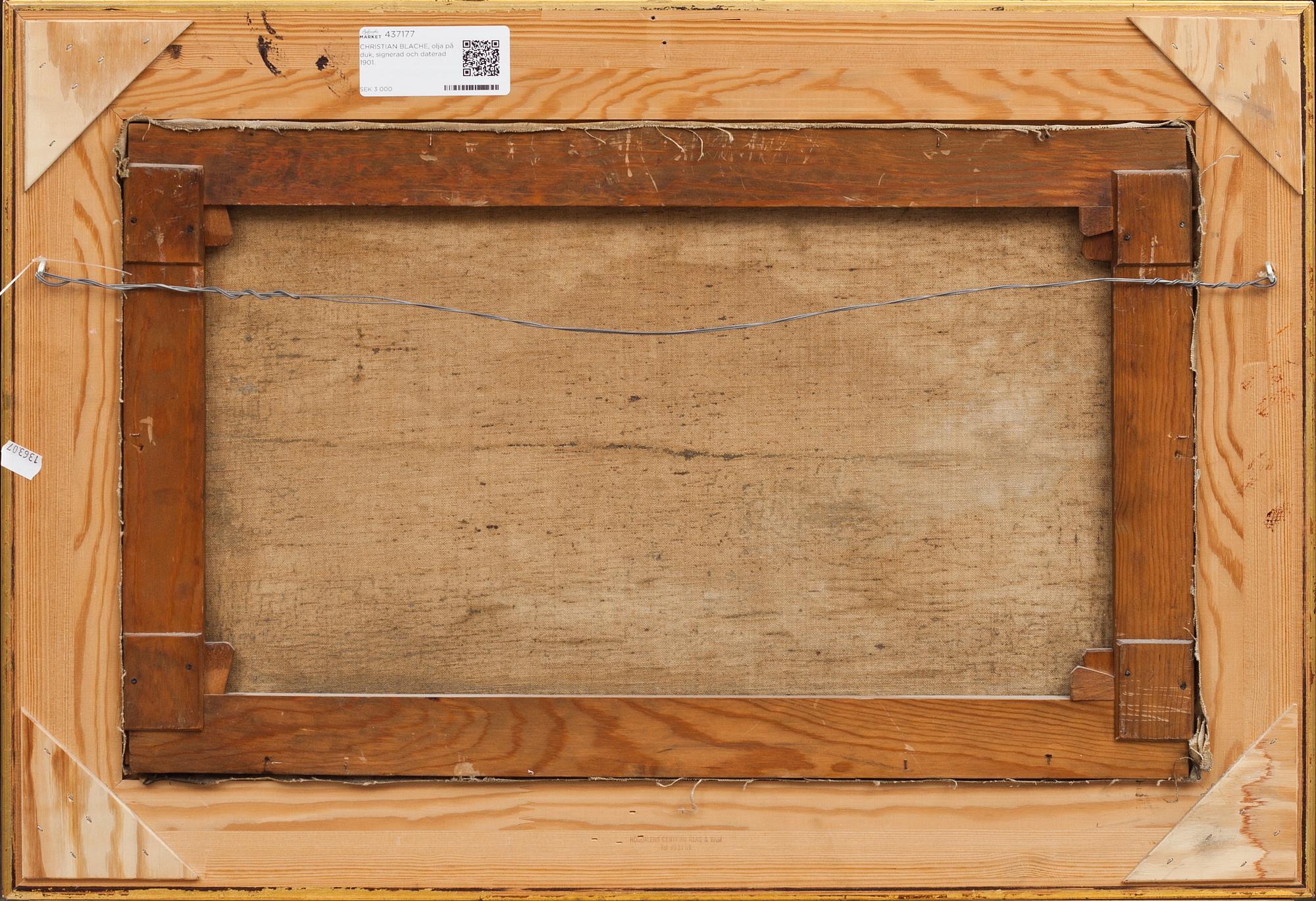 CHRISTIAN BLACHE, olja på duk, signerad och daterad 1901.