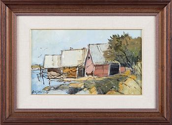 Olli Joki, "Fiskmagasiner" (Fishing huts).