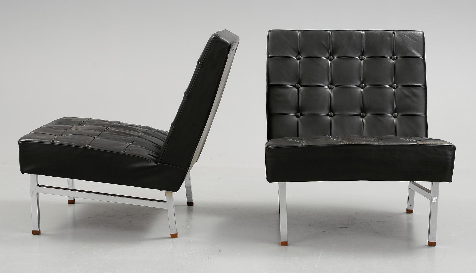 FÅTÖLJER, ett par, 1900-talets andra hälft.