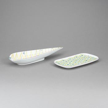 FAT, 2 st, fajans, Stig Lindberg, Gustavsberg Studio.
