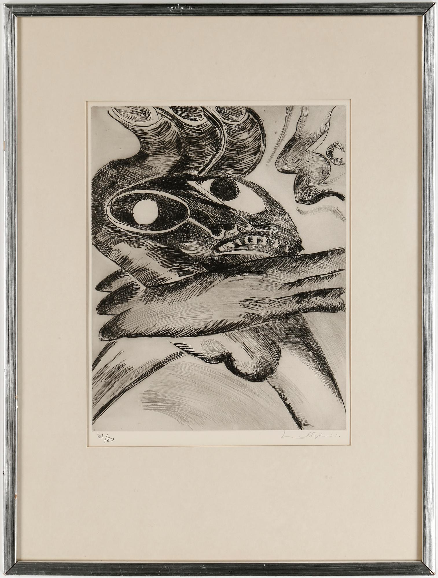 BENGT LINDSTRÖM, litografi. Signerad och numrerad 73/80.