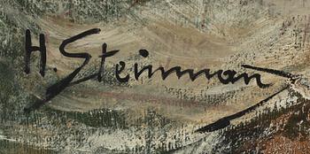 OKÄND KONSTNÄR, olja på duk, signerad H Steinmann, omkring sekelskiftet 1900.