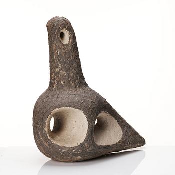 Tyra Lundgren, a large stoneware sculpture of a bird, own workshop, Gotland, Sweden 1961.