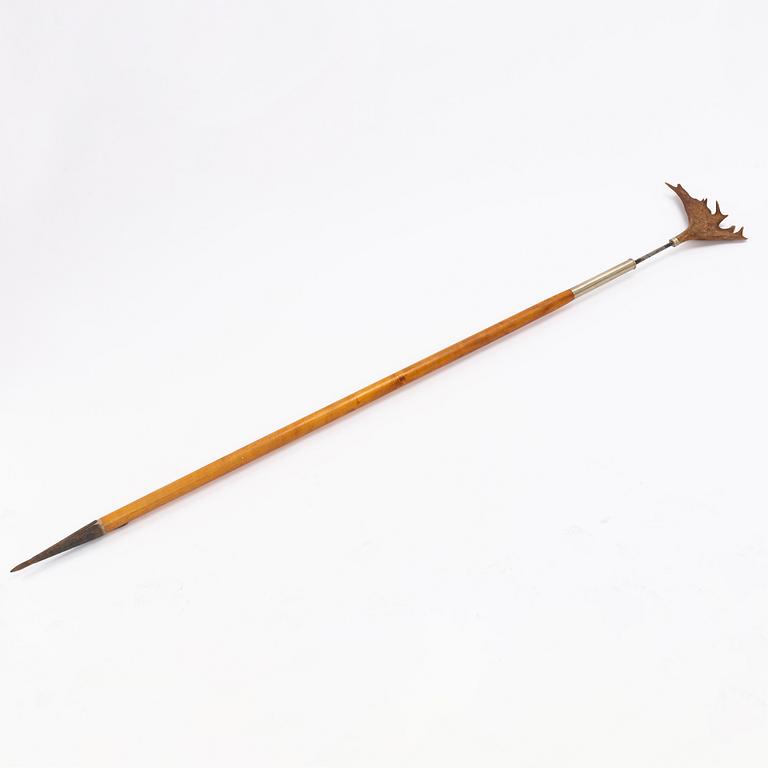 Bear spear, signed NJB and dated 1967.