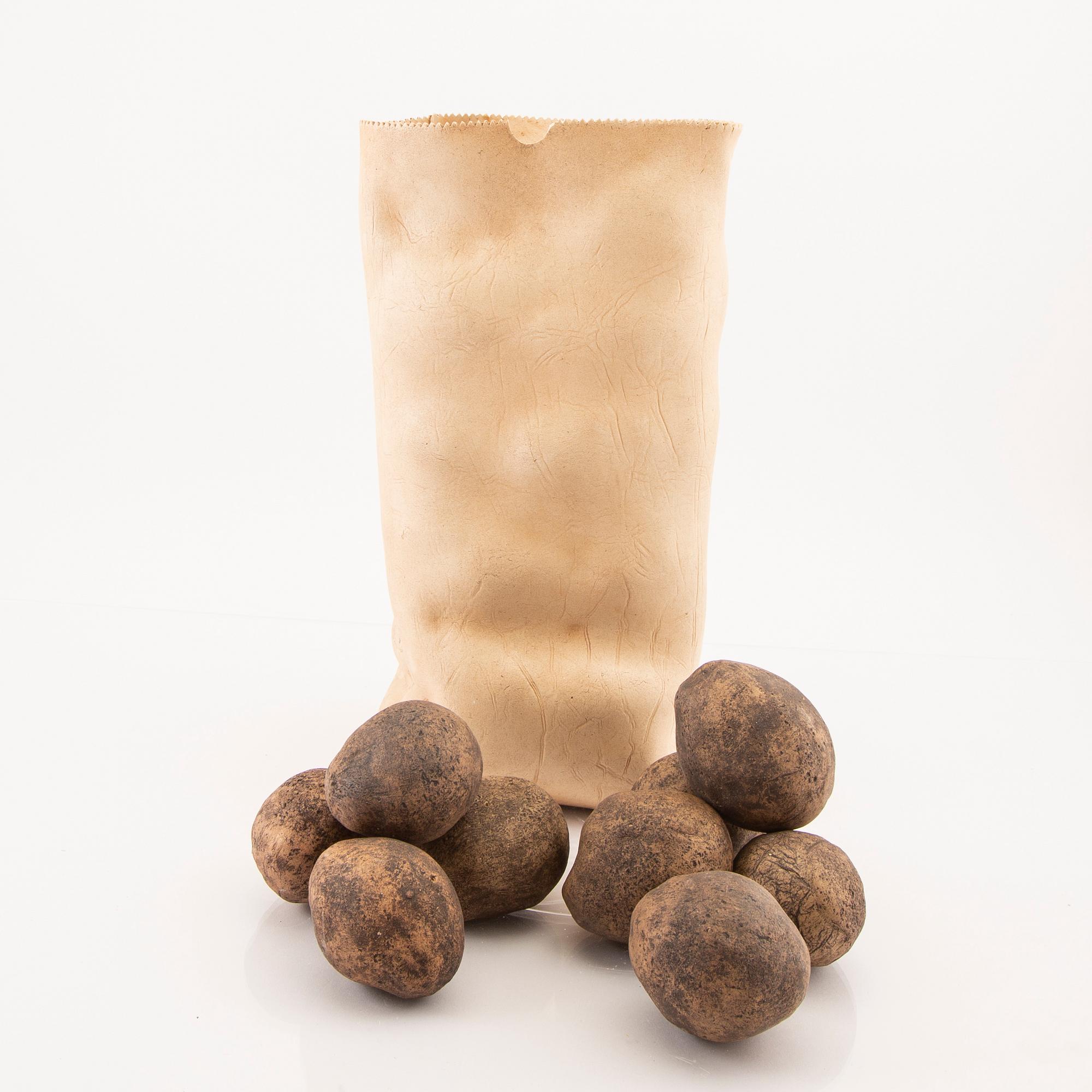 Ingrid Herrlin, a signed earthenware sculpture.