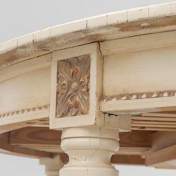 Dining group, 10 pieces, Gustavian style, 20th century.