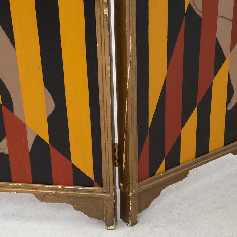 A folding screen, second half of the 20th Century.